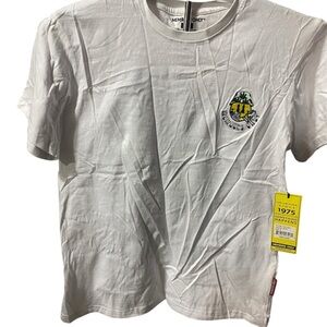 Members Only White T-Shirt with Graphic Design